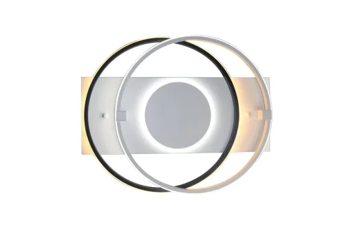 Светильник потолочный LED с пультом HIGH-TECH LED LAMPS 82003 Natali Kovaltseva белый на 1 лампу, основание белое чёрное в стиле хай-тек с пультом кольца фото 3